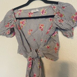 Flynn Skye floral wrap crop top